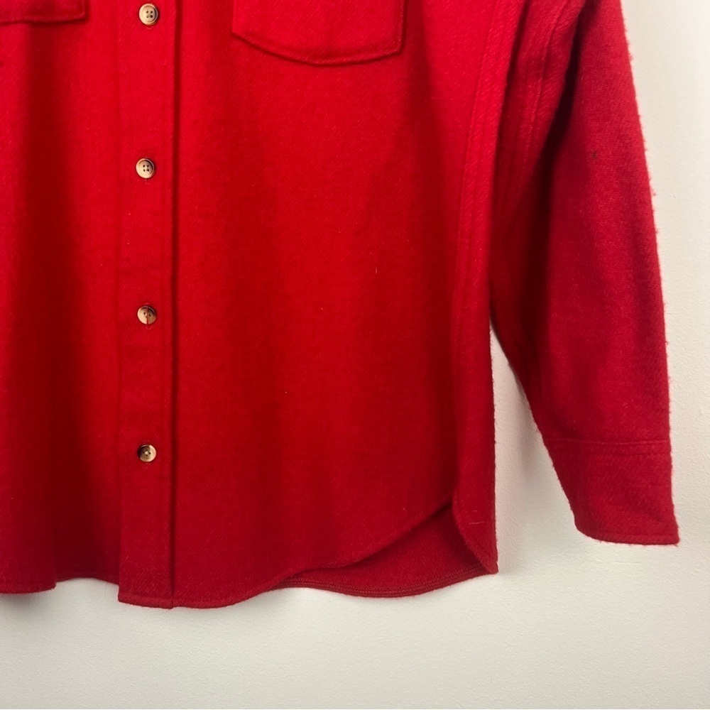 Woolrich Vintage Red Wool Button Front Shirt Usa … - image 7
